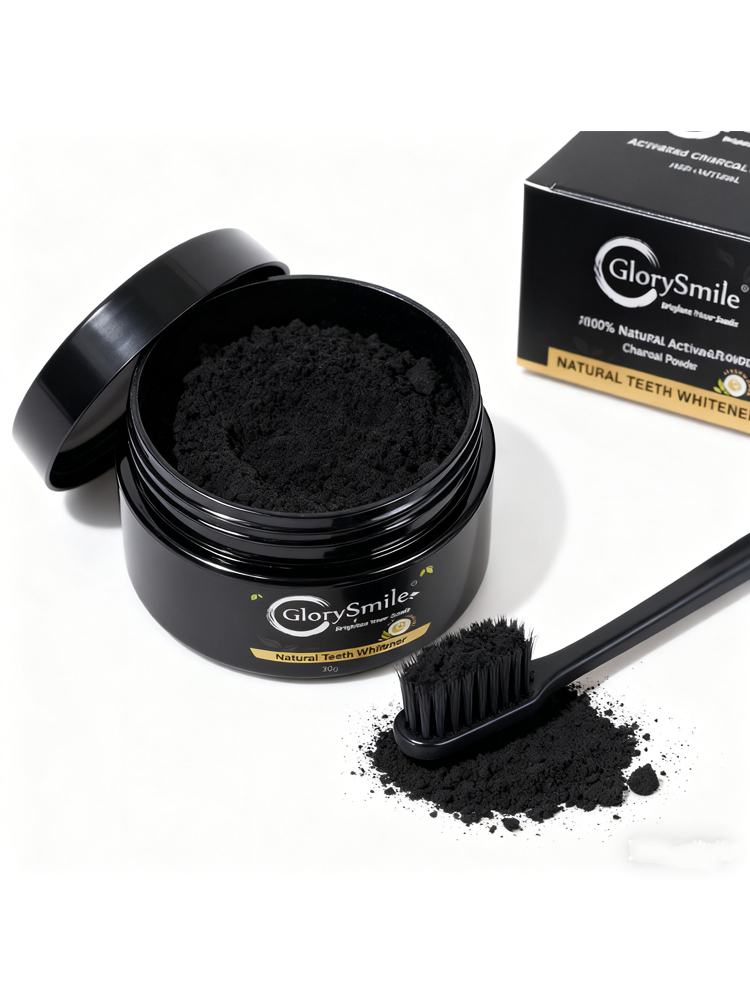 Whitening Powder Activated - Bubuk Pemutih Gigi Arang Aktif Glorysmile,