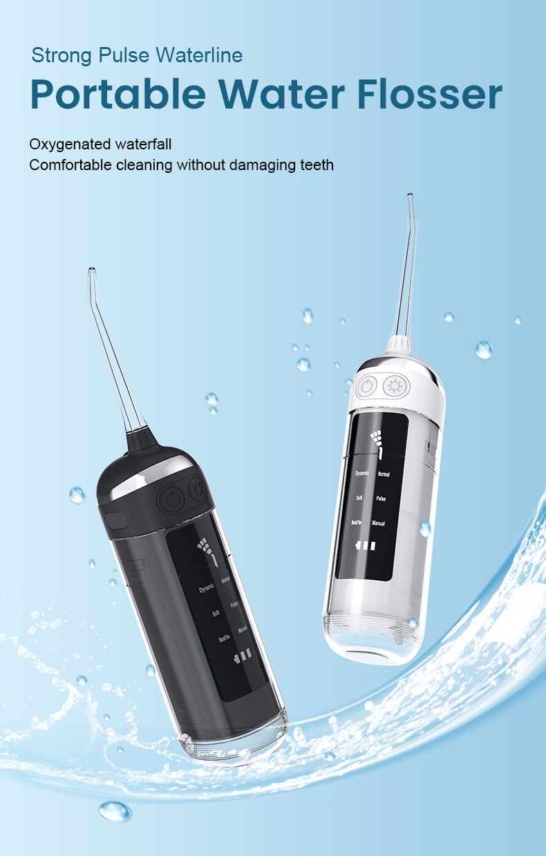 Water Flosser Cordless - Irigator Oral Portabel Mini, 6 Mode