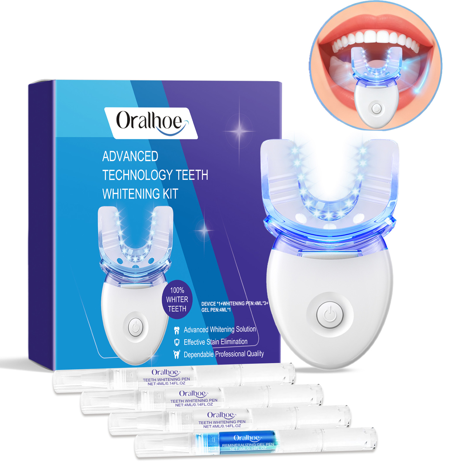 Teeth Whitening Led Kit - Kit Lampu LED Pemutih Gigi Profesional