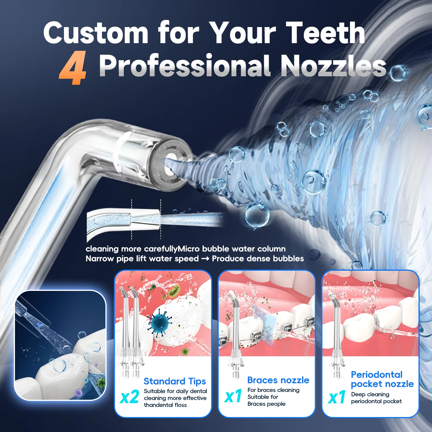 Mornwell Water Dental Flosser  - Water Flosser Cordless ulasan dan harga