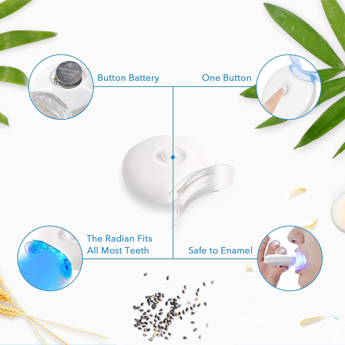 Kit pemutih gigi-5X lampu LED  - Teeth Whitening Foam ulasan dan harga