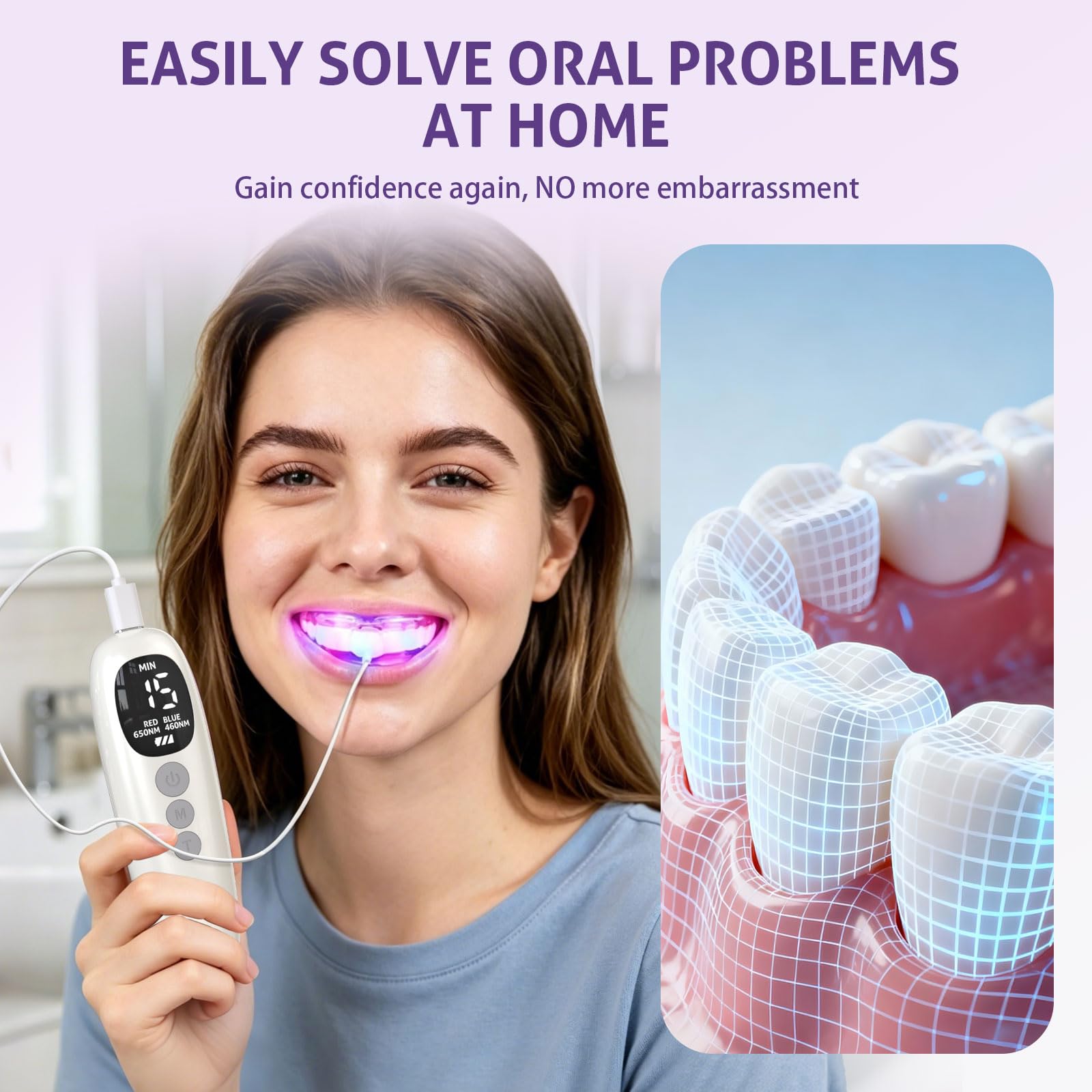 Perangkat Pemutih Gigi Terapi  - Teeth Whitening Led Kit ulasan dan harga