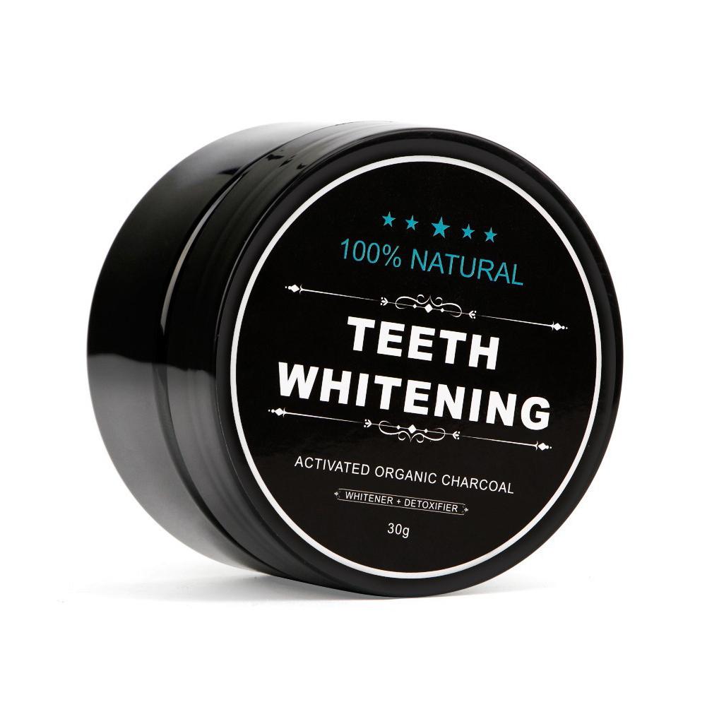 Bubuk arang pemutih gigi, aran - Whitening Powder Activated ulasan dan harga