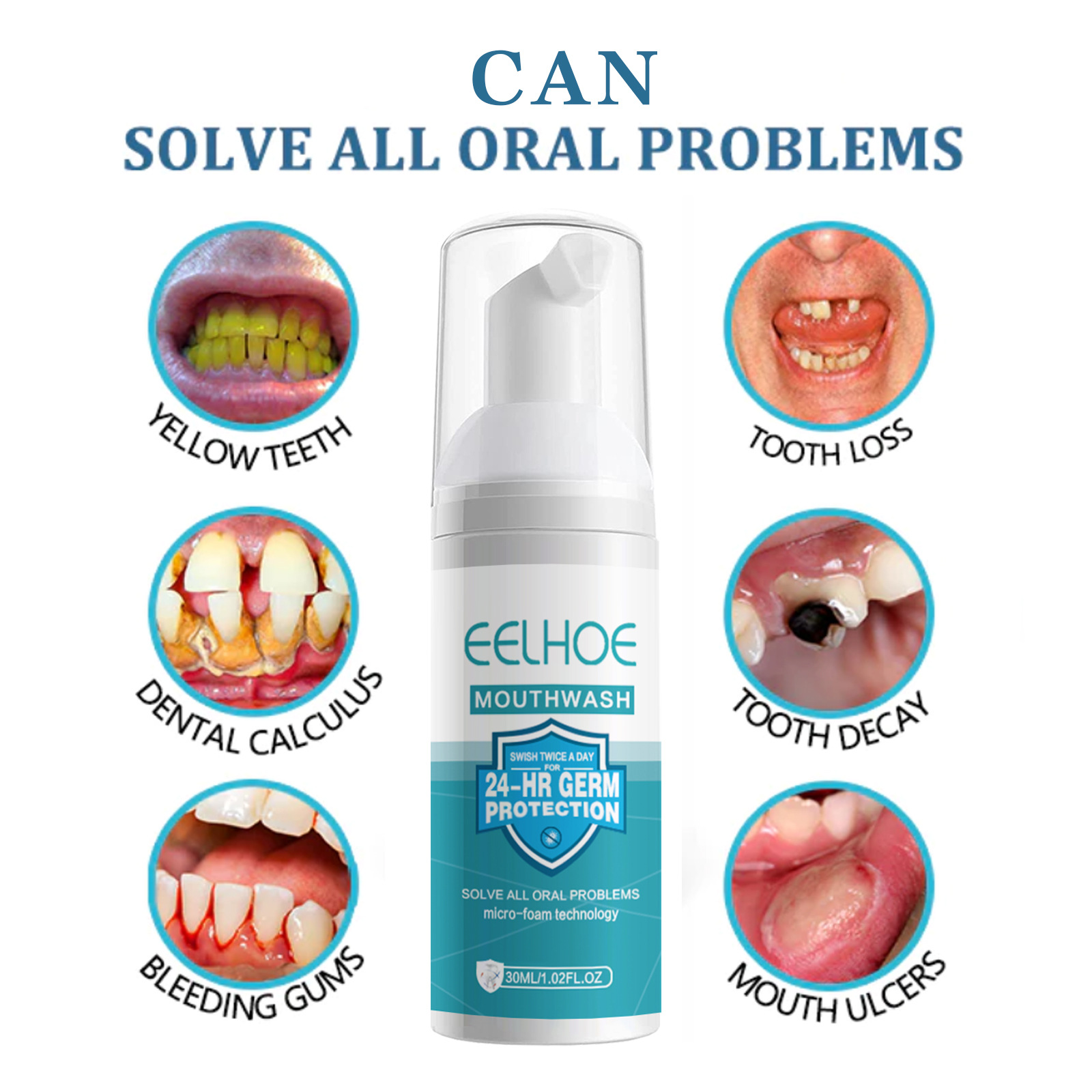 EELHOE pemutih gigi, Pembersih - Teeth Whitening Foam ulasan dan harga