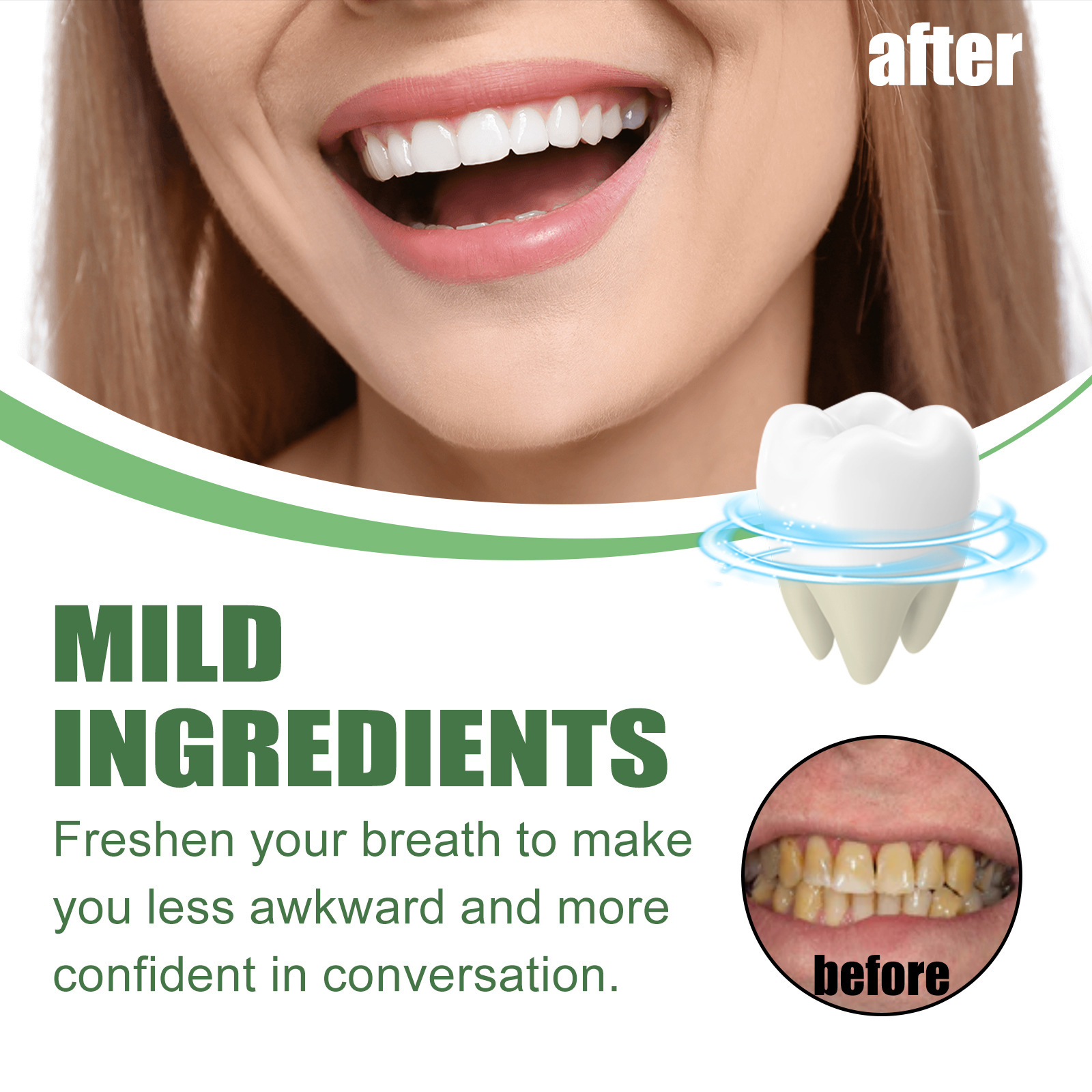 Busa Pemutih Ukuran Perjalanan - Teeth Whitening Foam ulasan dan harga