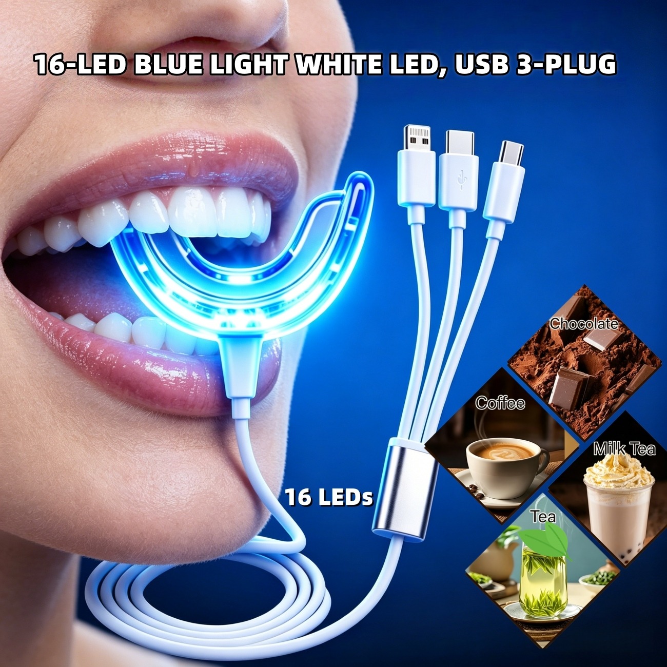 Kit Pemutih Gigi Portabel LED, - Teeth Whitening Led Kit ulasan dan harga