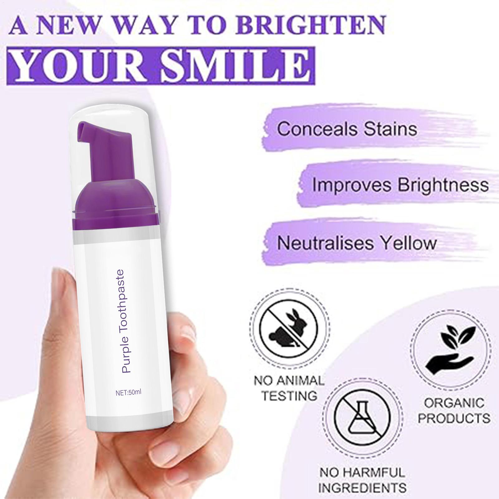 Pasta Gigi Pemutih Ungu 50ml P - Teeth Whitening Foam ulasan dan harga
