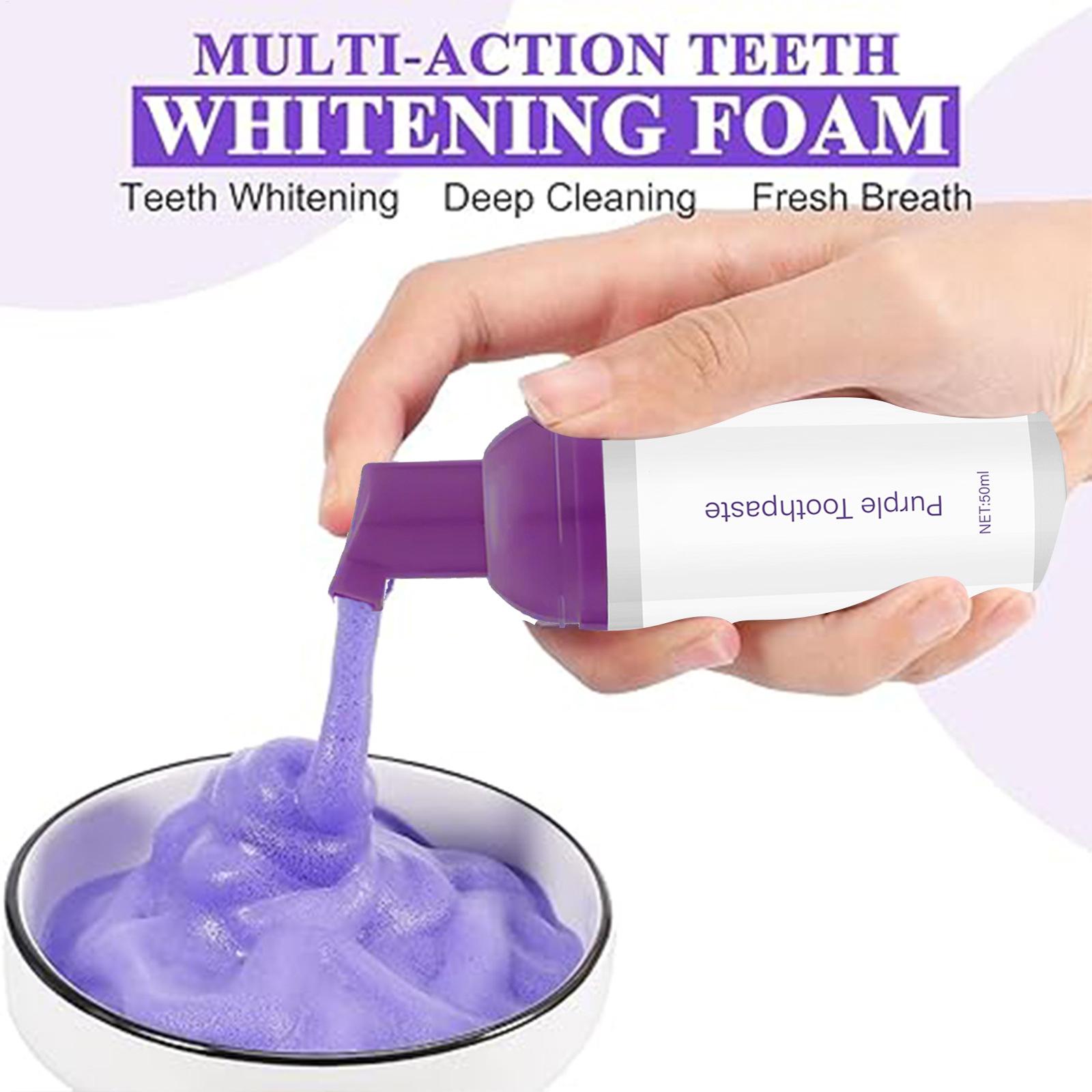 Pasta Gigi Pemutih Ungu 50ml P - Teeth Whitening Foam ulasan dan harga