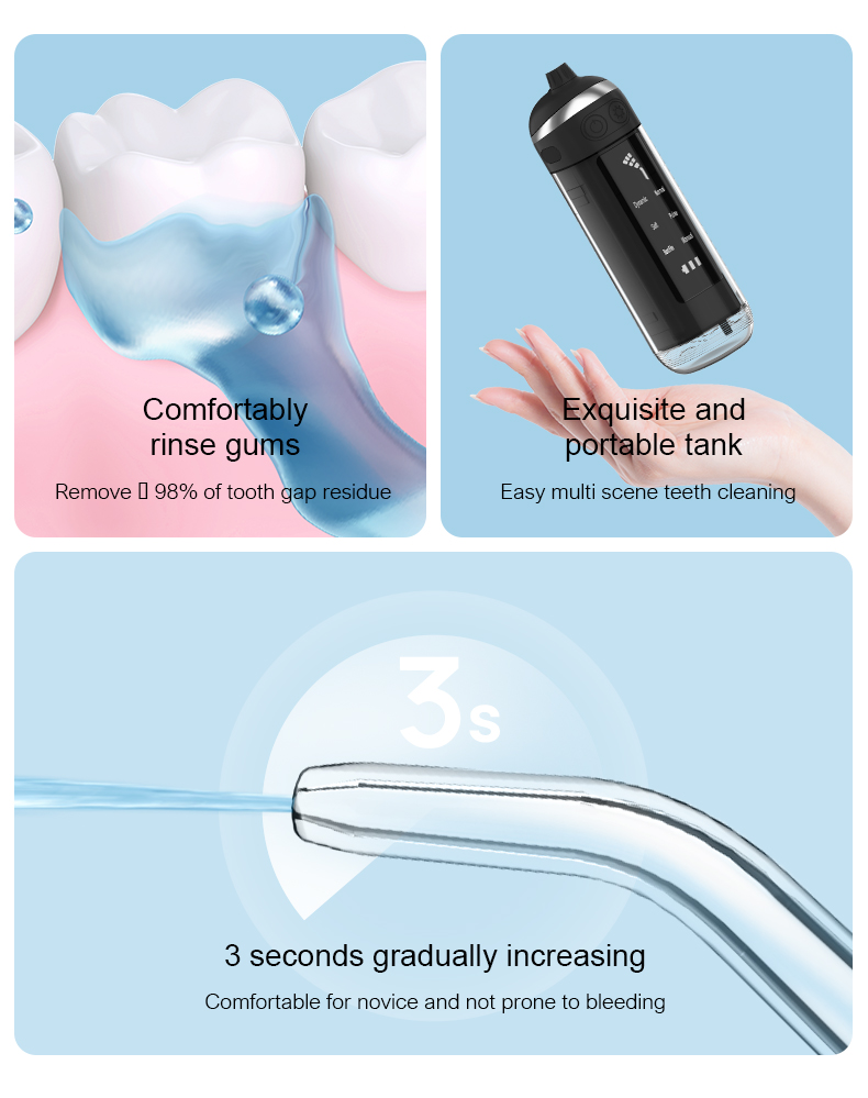 Irigator Oral Portabel Mini, 6 - Water Flosser Cordless ulasan dan harga