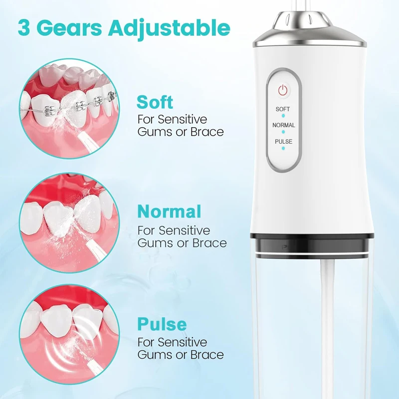 Flosser air gigi portabel, iri - Water Flosser Cordless ulasan dan harga