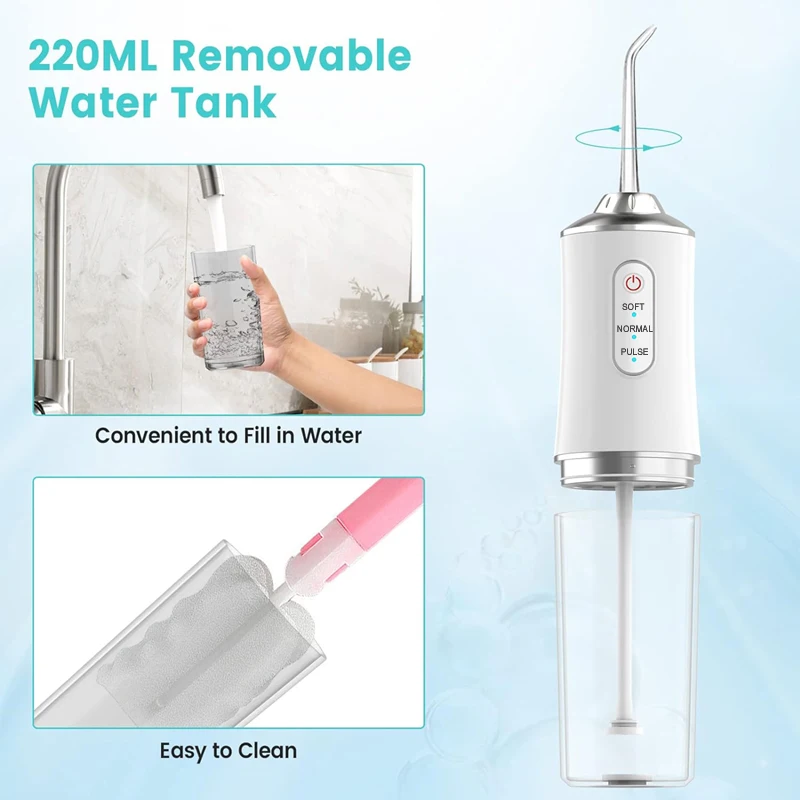 Flosser air gigi portabel, iri - Water Flosser Cordless ulasan dan harga