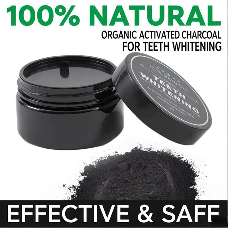 Bubuk Pemutih Gigi Arang Aktif - Whitening Powder Activated ulasan dan harga