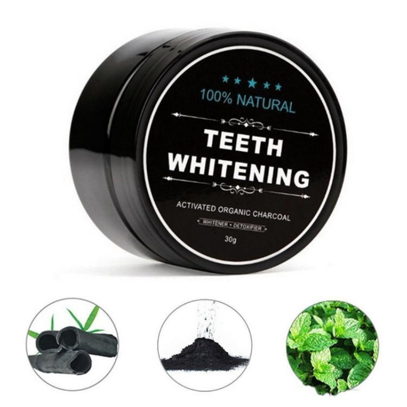 Bubuk Pemutih Gigi Arang Aktif - Whitening Powder Activated ulasan dan harga