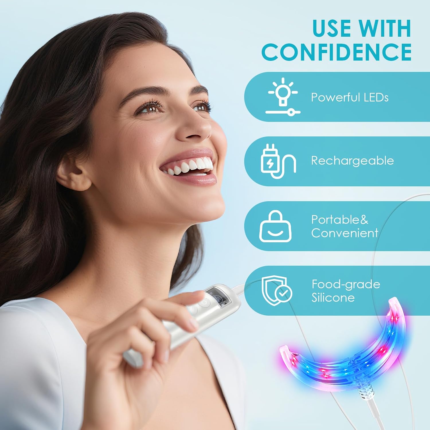 Alat Pemutih Gigi 16 LED Merah - Teeth Whitening Led Kit ulasan dan harga