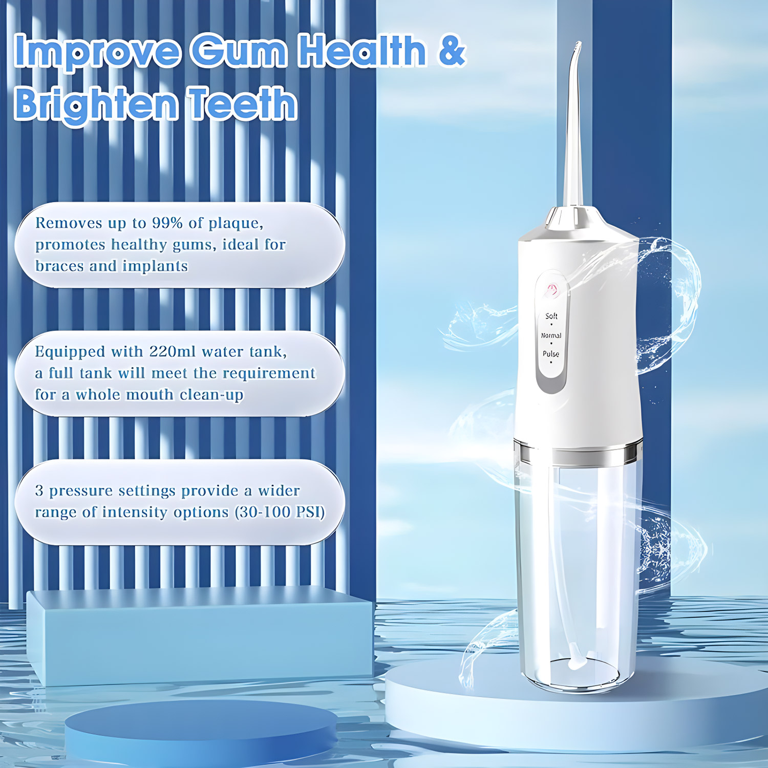 Irigator Oral Portabel USB Isi - Water Flosser Cordless ulasan dan harga